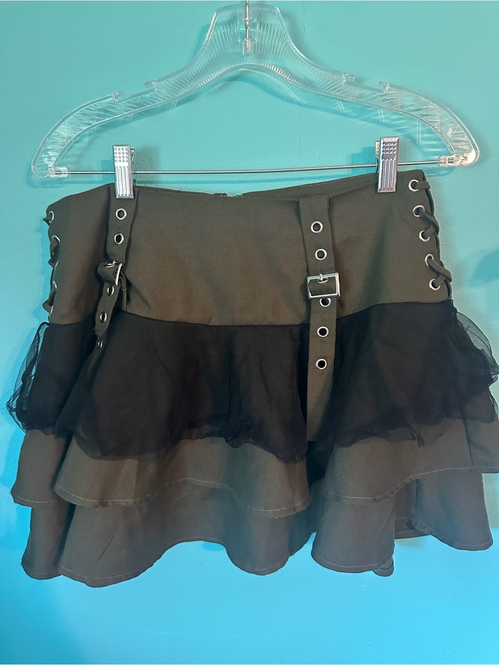 #205 Thorn & Fable Grunge Mesh Detail Skirt S